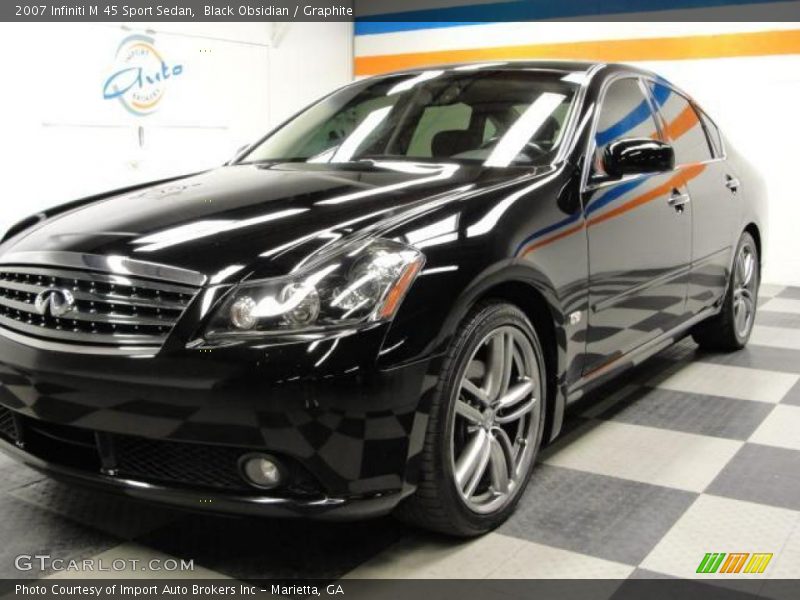 Black Obsidian / Graphite 2007 Infiniti M 45 Sport Sedan