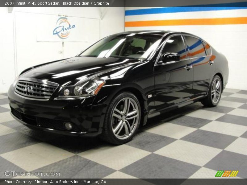 Black Obsidian / Graphite 2007 Infiniti M 45 Sport Sedan