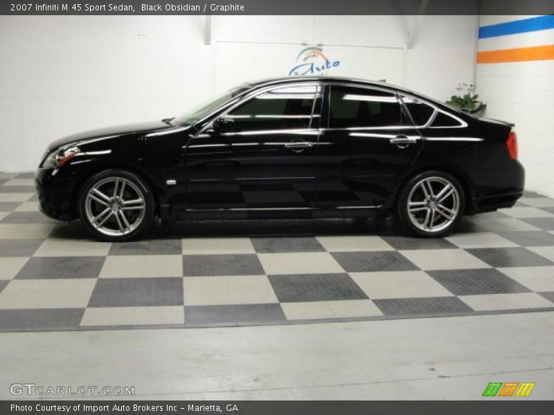 Black Obsidian / Graphite 2007 Infiniti M 45 Sport Sedan