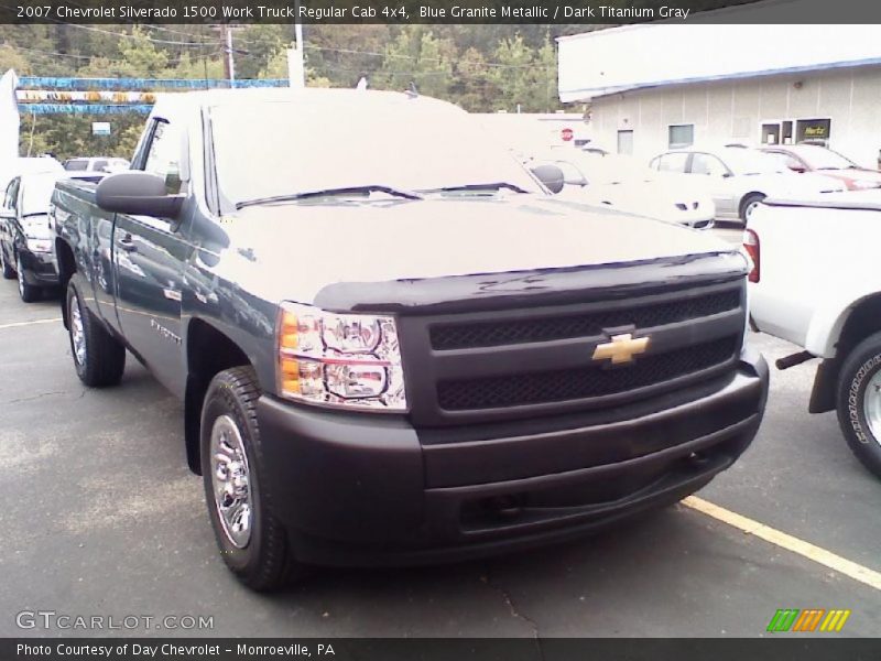 Blue Granite Metallic / Dark Titanium Gray 2007 Chevrolet Silverado 1500 Work Truck Regular Cab 4x4