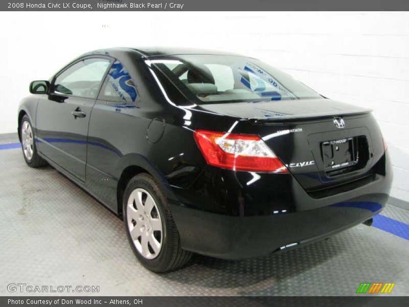 Nighthawk Black Pearl / Gray 2008 Honda Civic LX Coupe