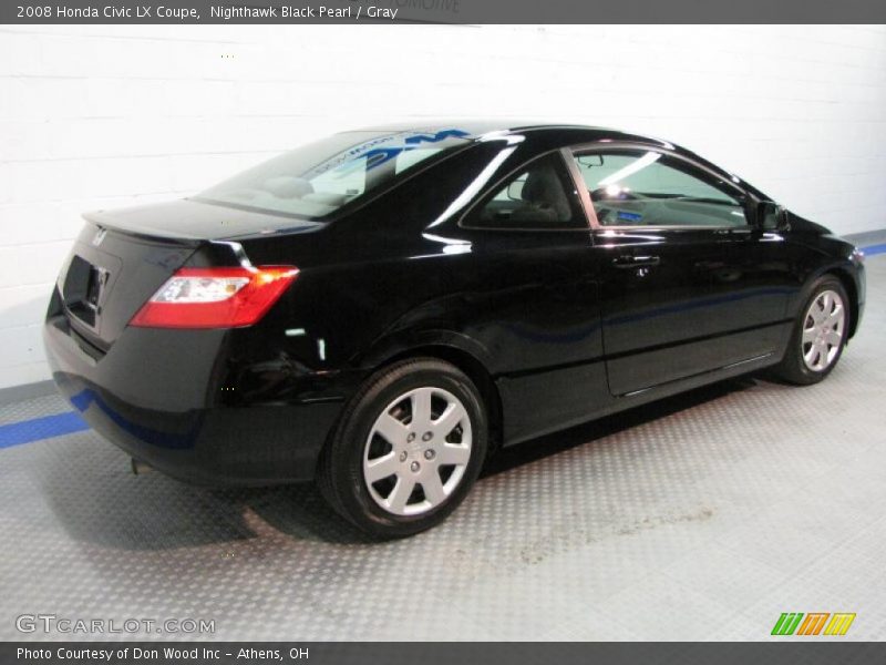 Nighthawk Black Pearl / Gray 2008 Honda Civic LX Coupe