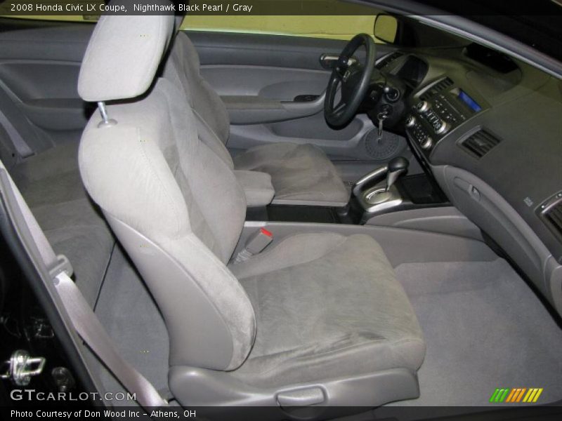 Nighthawk Black Pearl / Gray 2008 Honda Civic LX Coupe