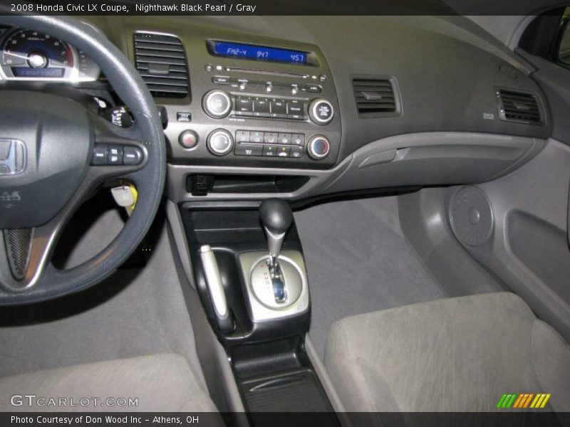 Nighthawk Black Pearl / Gray 2008 Honda Civic LX Coupe