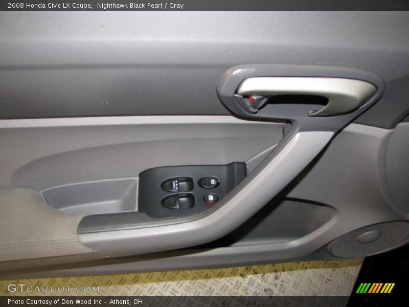 Nighthawk Black Pearl / Gray 2008 Honda Civic LX Coupe