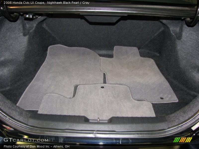 Nighthawk Black Pearl / Gray 2008 Honda Civic LX Coupe