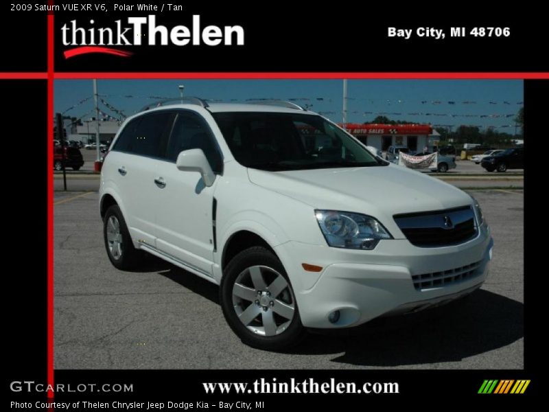 Polar White / Tan 2009 Saturn VUE XR V6