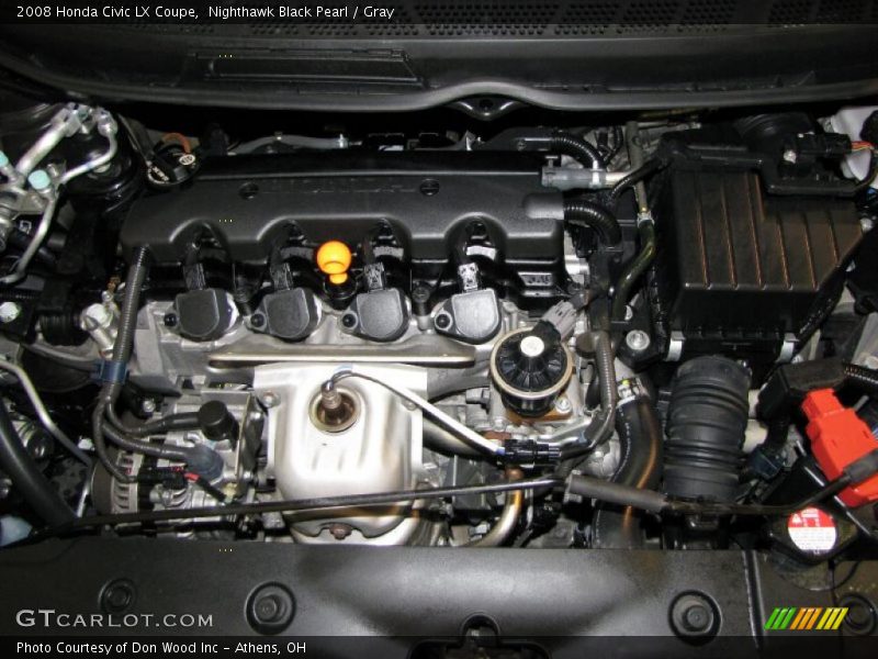 Nighthawk Black Pearl / Gray 2008 Honda Civic LX Coupe
