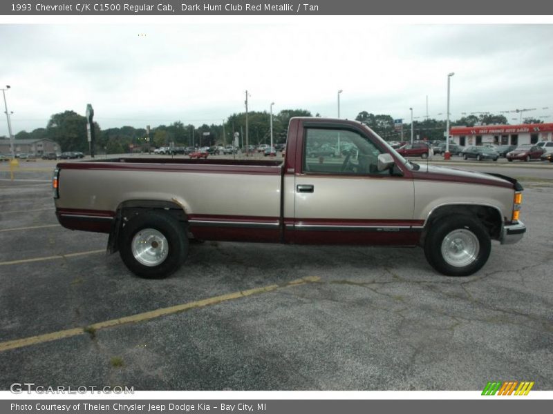 Dark Hunt Club Red Metallic / Tan 1993 Chevrolet C/K C1500 Regular Cab