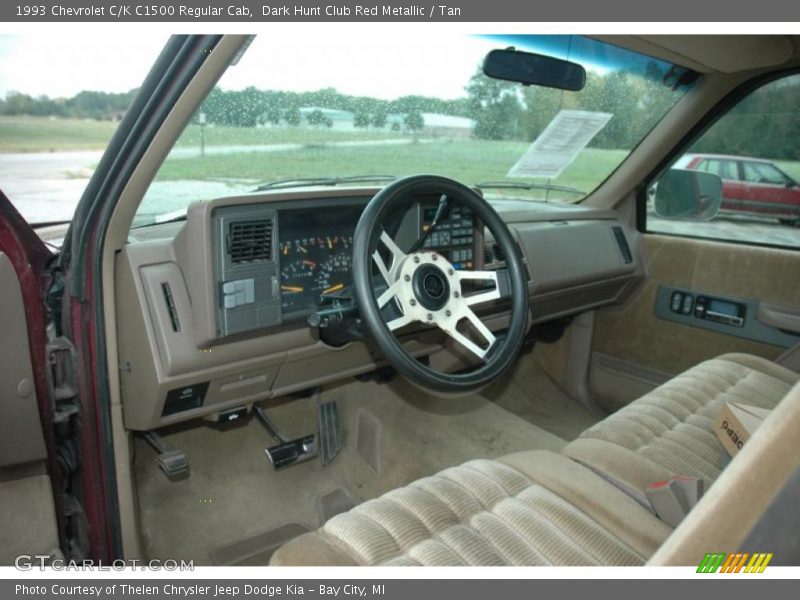 Dark Hunt Club Red Metallic / Tan 1993 Chevrolet C/K C1500 Regular Cab