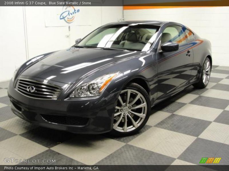 Blue Slate Metallic / Stone 2008 Infiniti G 37 Coupe