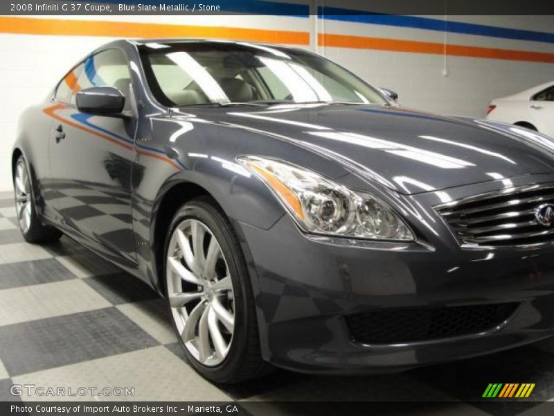 Blue Slate Metallic / Stone 2008 Infiniti G 37 Coupe