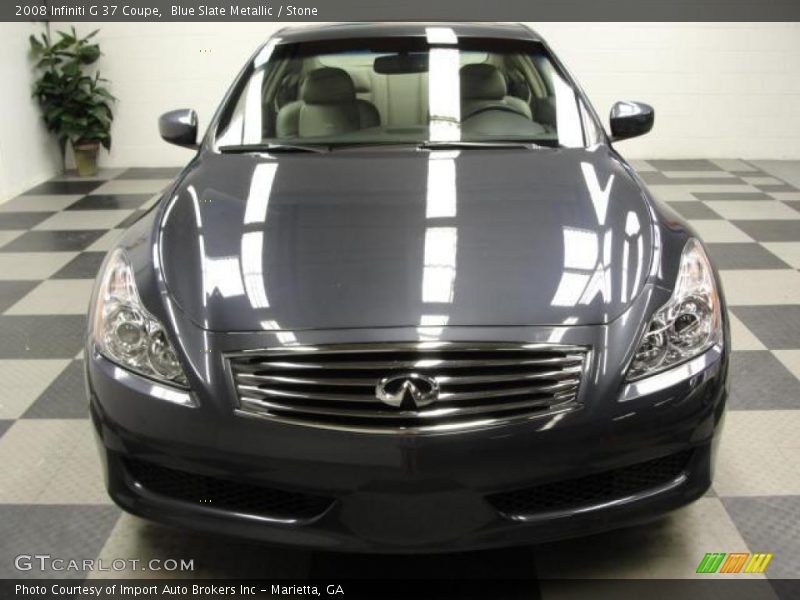Blue Slate Metallic / Stone 2008 Infiniti G 37 Coupe