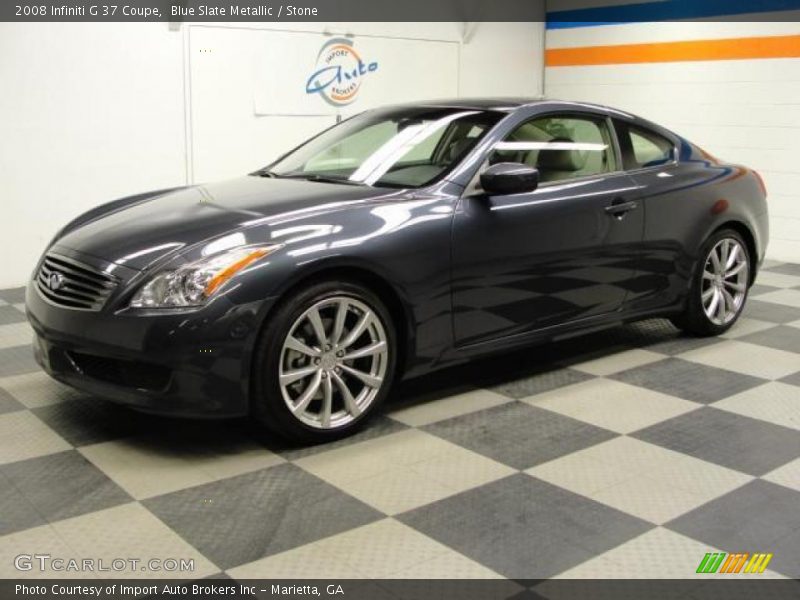 Blue Slate Metallic / Stone 2008 Infiniti G 37 Coupe
