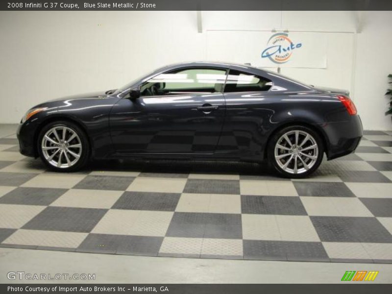 Blue Slate Metallic / Stone 2008 Infiniti G 37 Coupe