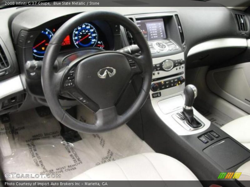 Blue Slate Metallic / Stone 2008 Infiniti G 37 Coupe