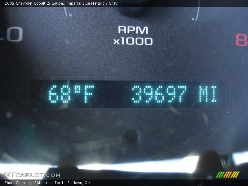 Imperial Blue Metallic / Gray 2009 Chevrolet Cobalt LS Coupe