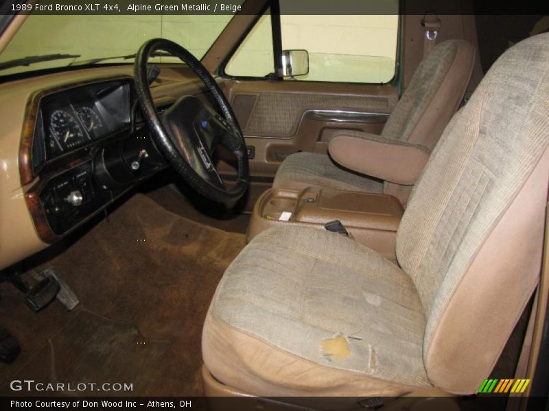Alpine Green Metallic / Beige 1989 Ford Bronco XLT 4x4