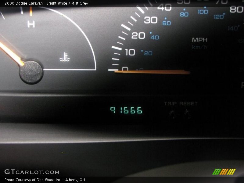 Bright White / Mist Grey 2000 Dodge Caravan