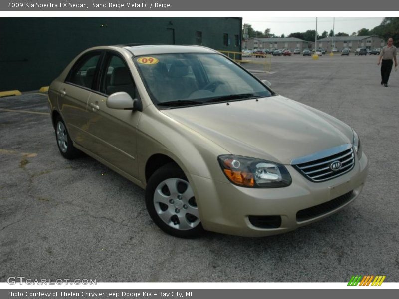 Sand Beige Metallic / Beige 2009 Kia Spectra EX Sedan