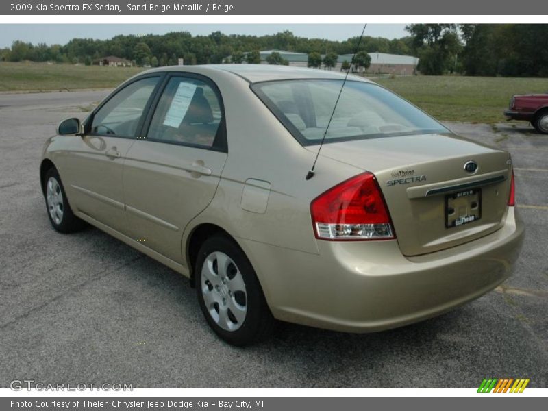 Sand Beige Metallic / Beige 2009 Kia Spectra EX Sedan