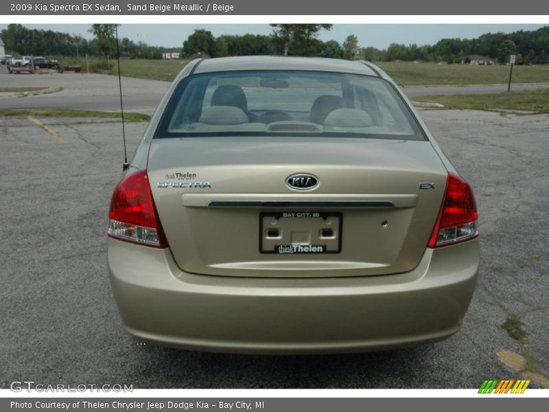 Sand Beige Metallic / Beige 2009 Kia Spectra EX Sedan