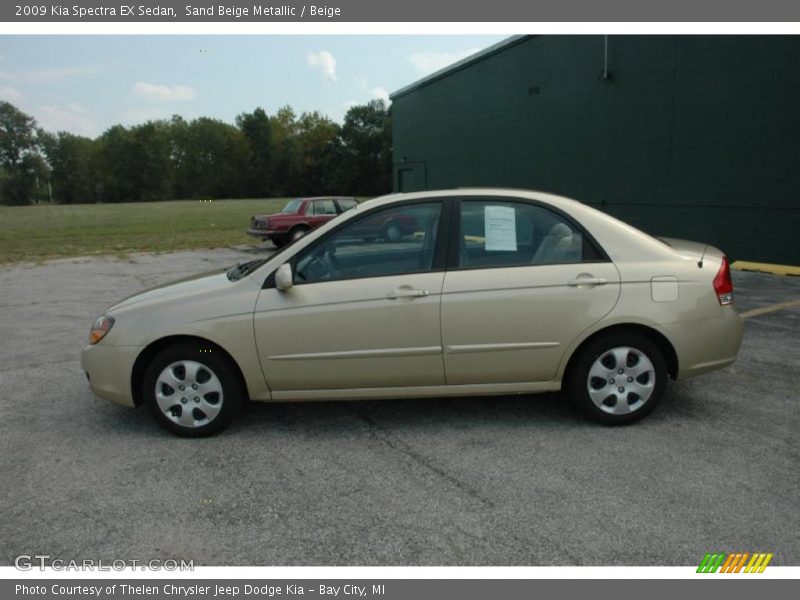 Sand Beige Metallic / Beige 2009 Kia Spectra EX Sedan