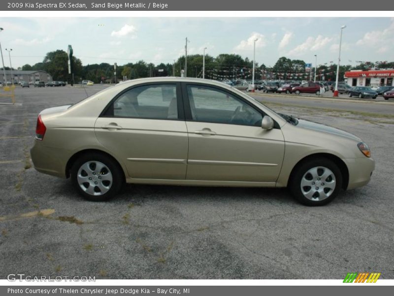 Sand Beige Metallic / Beige 2009 Kia Spectra EX Sedan