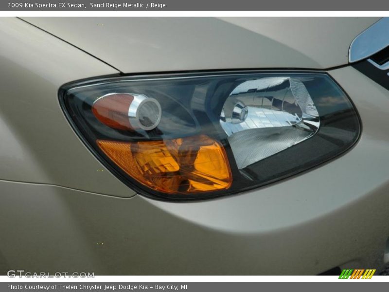 Sand Beige Metallic / Beige 2009 Kia Spectra EX Sedan