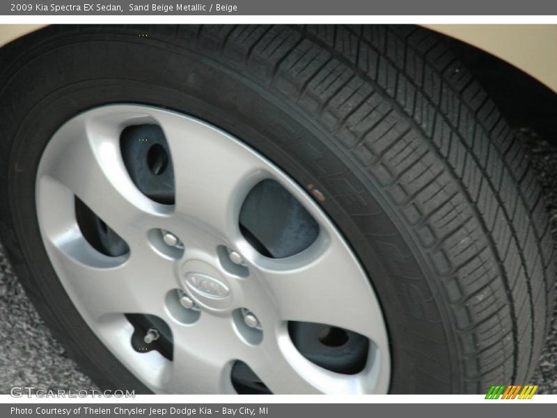 Sand Beige Metallic / Beige 2009 Kia Spectra EX Sedan