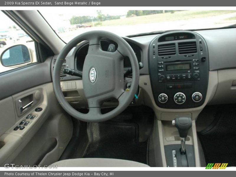 Sand Beige Metallic / Beige 2009 Kia Spectra EX Sedan