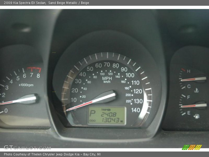 Sand Beige Metallic / Beige 2009 Kia Spectra EX Sedan