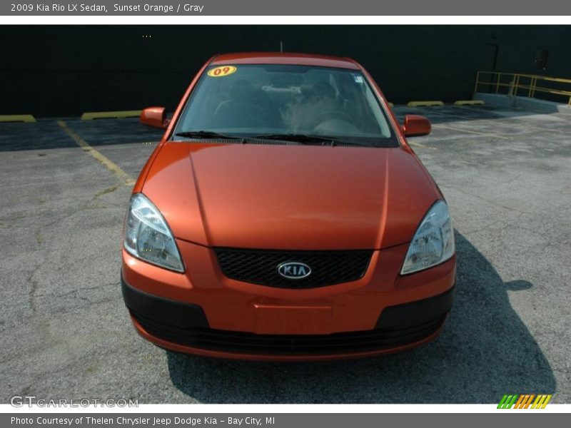 Sunset Orange / Gray 2009 Kia Rio LX Sedan