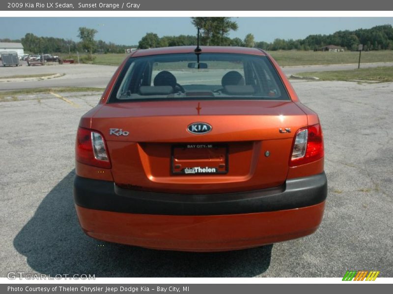 Sunset Orange / Gray 2009 Kia Rio LX Sedan