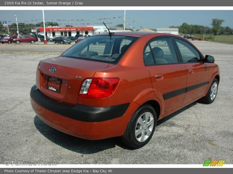 Sunset Orange / Gray 2009 Kia Rio LX Sedan