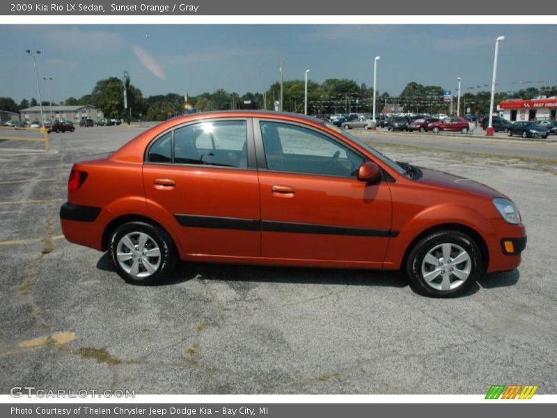 Sunset Orange / Gray 2009 Kia Rio LX Sedan