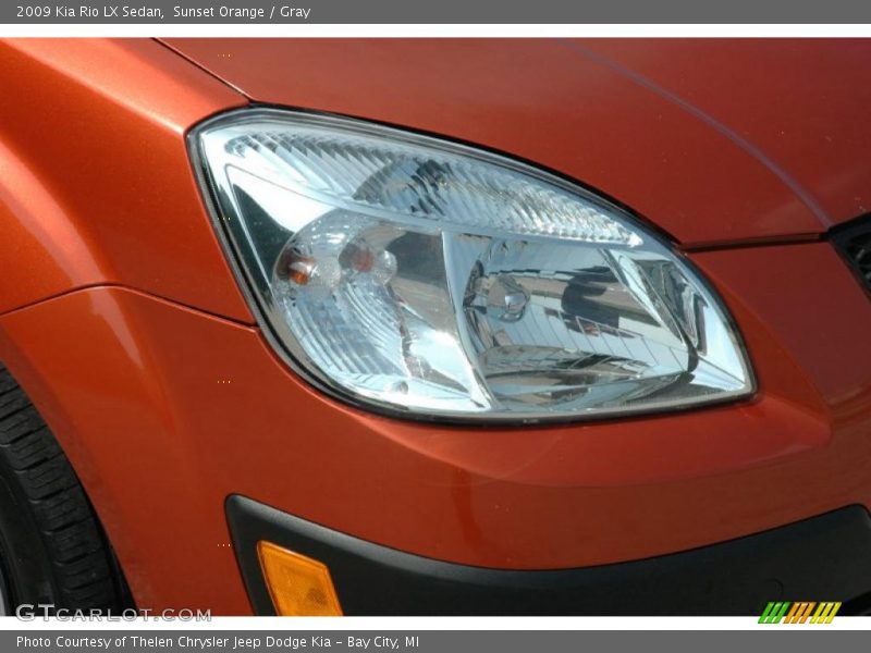 Sunset Orange / Gray 2009 Kia Rio LX Sedan