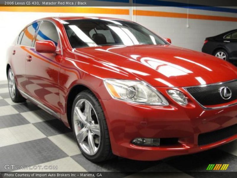 Matador Red Mica / Black 2006 Lexus GS 430