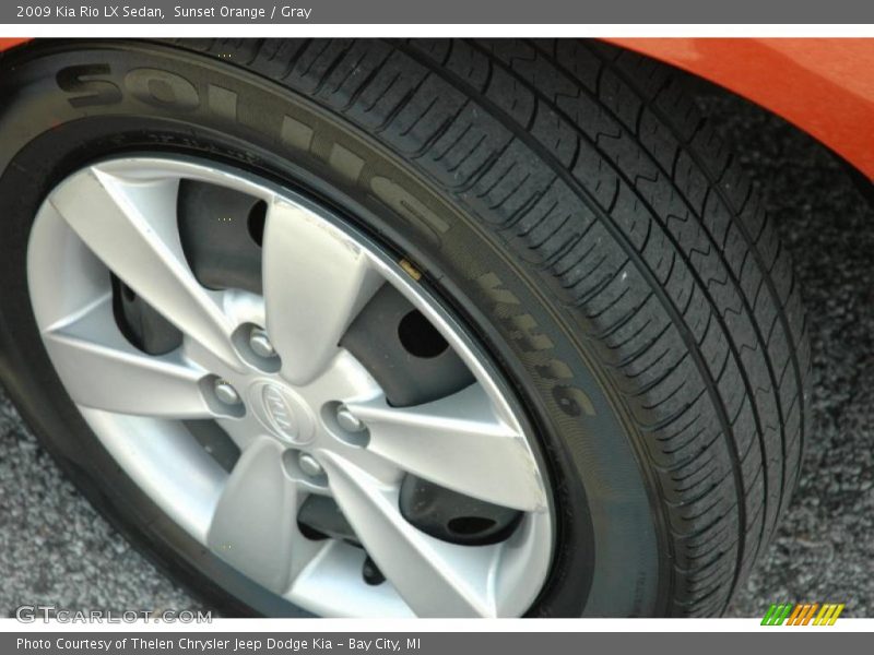 Sunset Orange / Gray 2009 Kia Rio LX Sedan