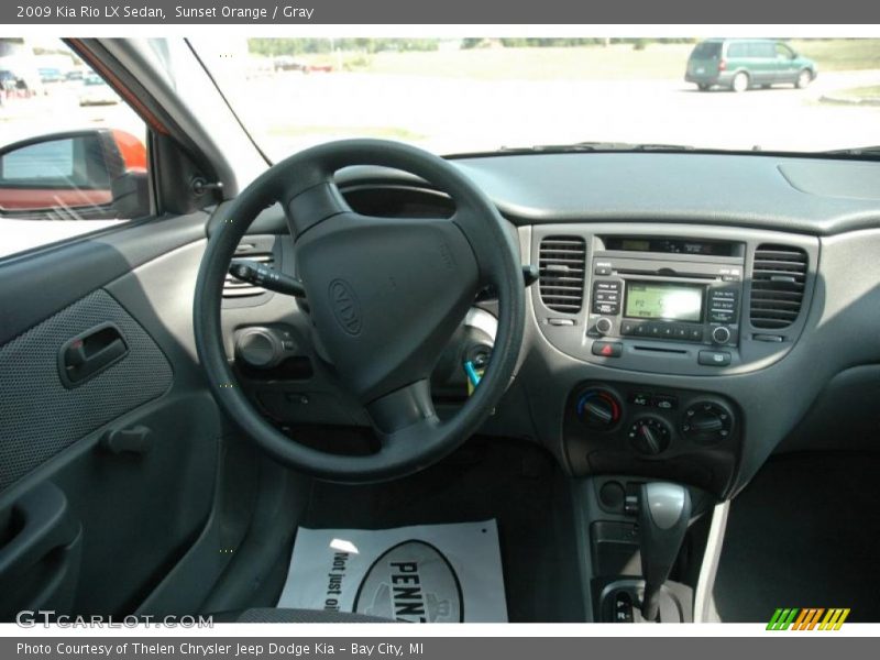 Sunset Orange / Gray 2009 Kia Rio LX Sedan