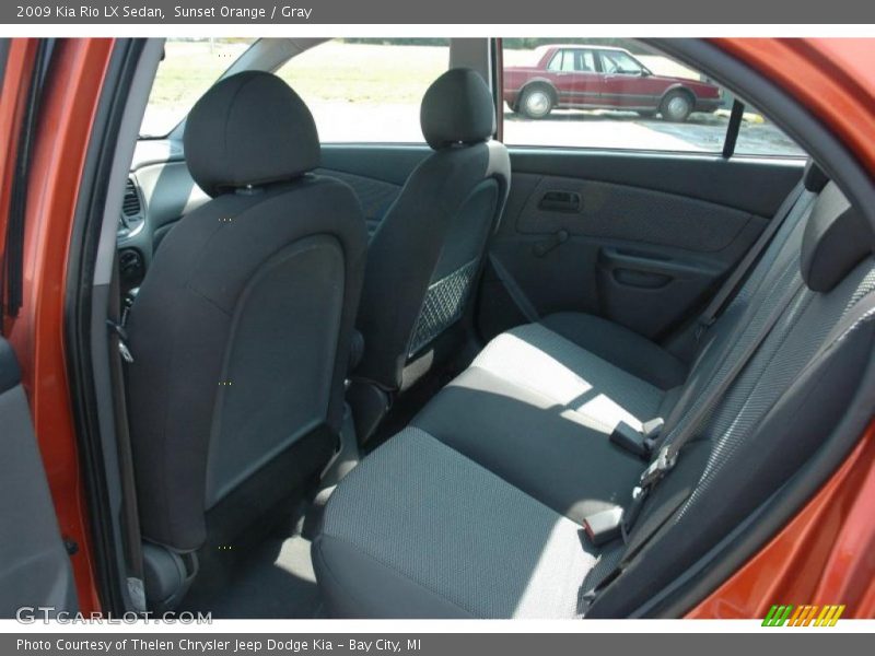 Sunset Orange / Gray 2009 Kia Rio LX Sedan