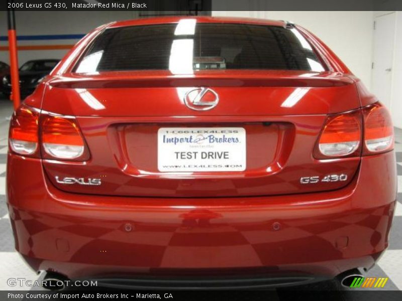 Matador Red Mica / Black 2006 Lexus GS 430