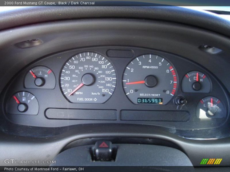 Black / Dark Charcoal 2000 Ford Mustang GT Coupe