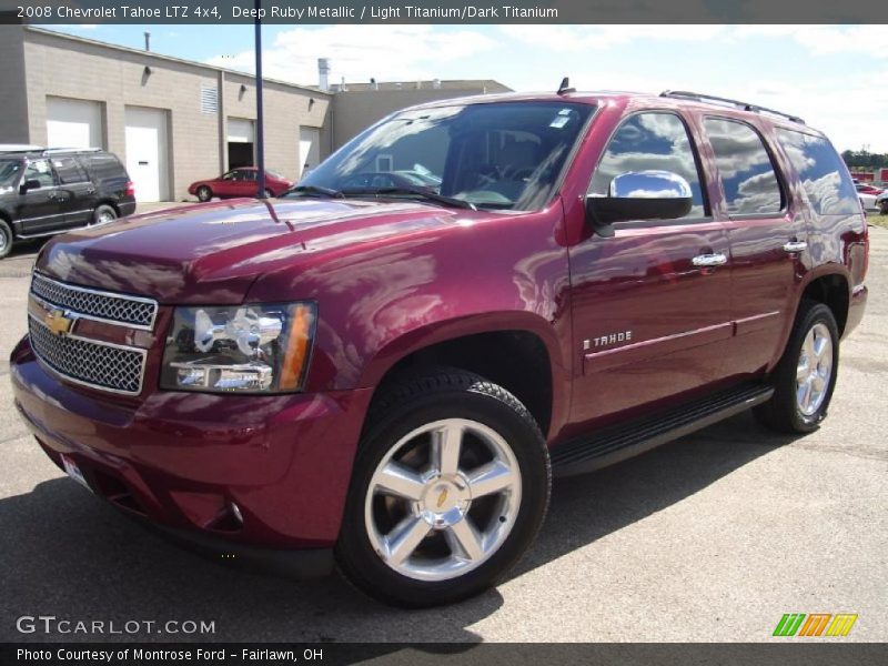Deep Ruby Metallic / Light Titanium/Dark Titanium 2008 Chevrolet Tahoe LTZ 4x4