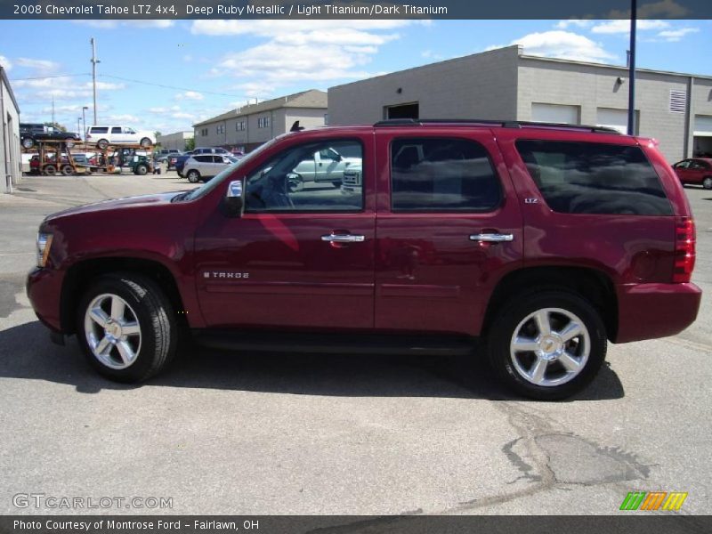 Deep Ruby Metallic / Light Titanium/Dark Titanium 2008 Chevrolet Tahoe LTZ 4x4