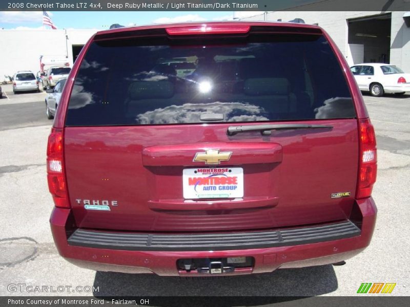 Deep Ruby Metallic / Light Titanium/Dark Titanium 2008 Chevrolet Tahoe LTZ 4x4