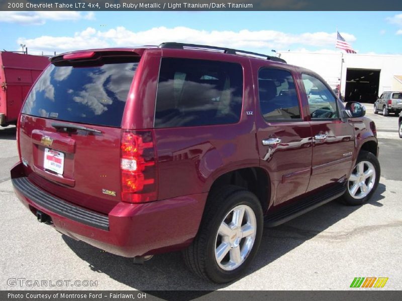 Deep Ruby Metallic / Light Titanium/Dark Titanium 2008 Chevrolet Tahoe LTZ 4x4