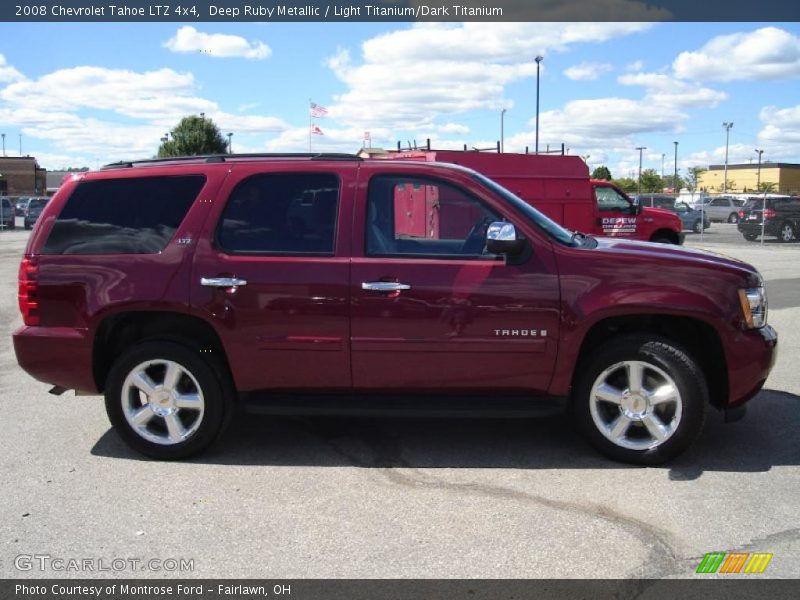 Deep Ruby Metallic / Light Titanium/Dark Titanium 2008 Chevrolet Tahoe LTZ 4x4