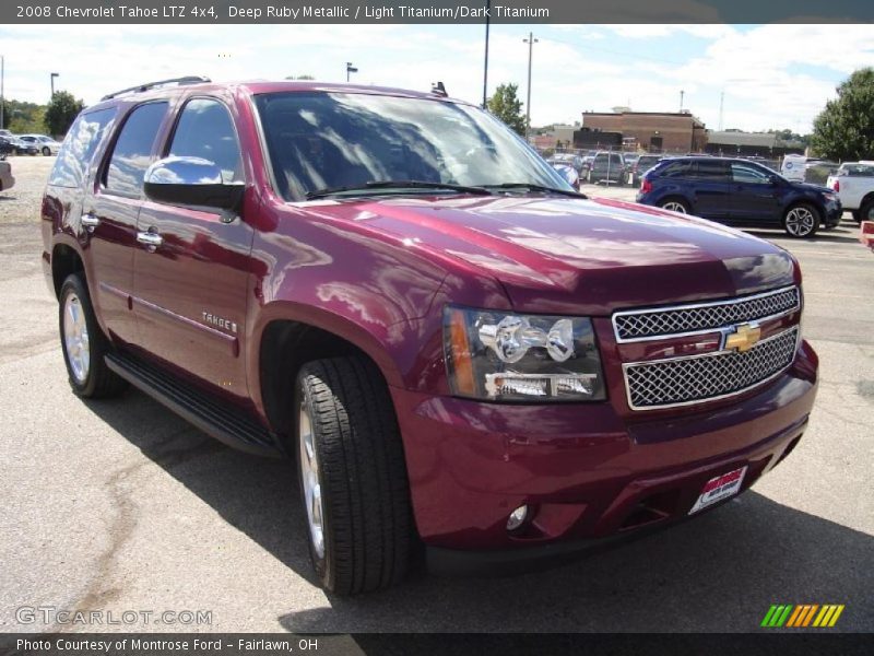 Deep Ruby Metallic / Light Titanium/Dark Titanium 2008 Chevrolet Tahoe LTZ 4x4