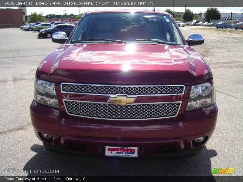 Deep Ruby Metallic / Light Titanium/Dark Titanium 2008 Chevrolet Tahoe LTZ 4x4